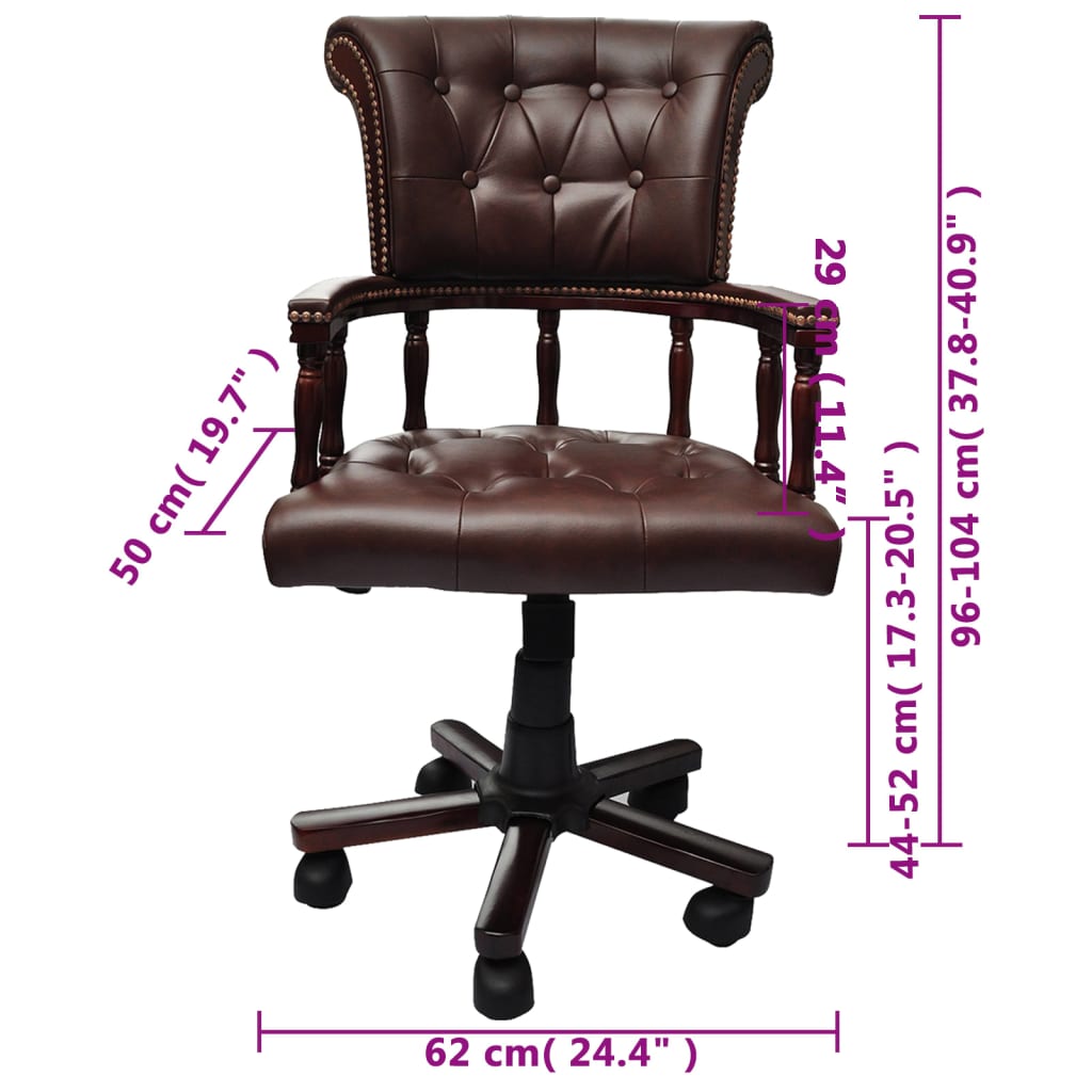 Office chair swivel brown