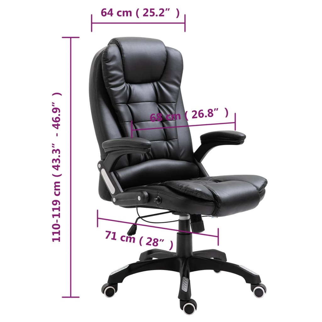 Office chair artificial leather black