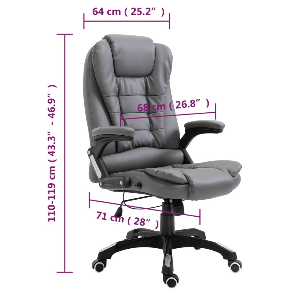 Office chair artificial leather anthracite