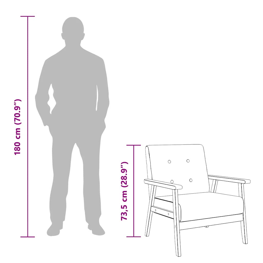 Fauteuil kunstleer zwart