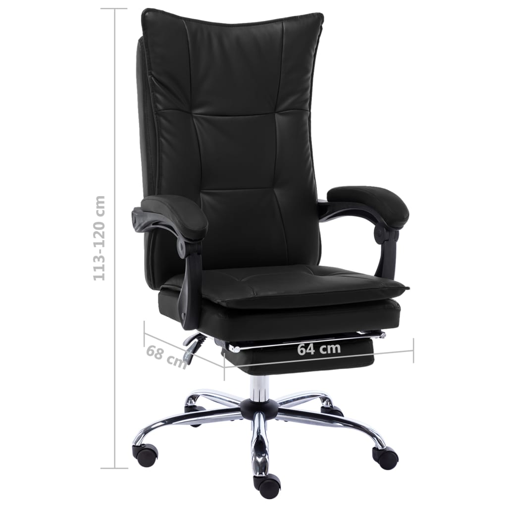 Office chair artificial leather black