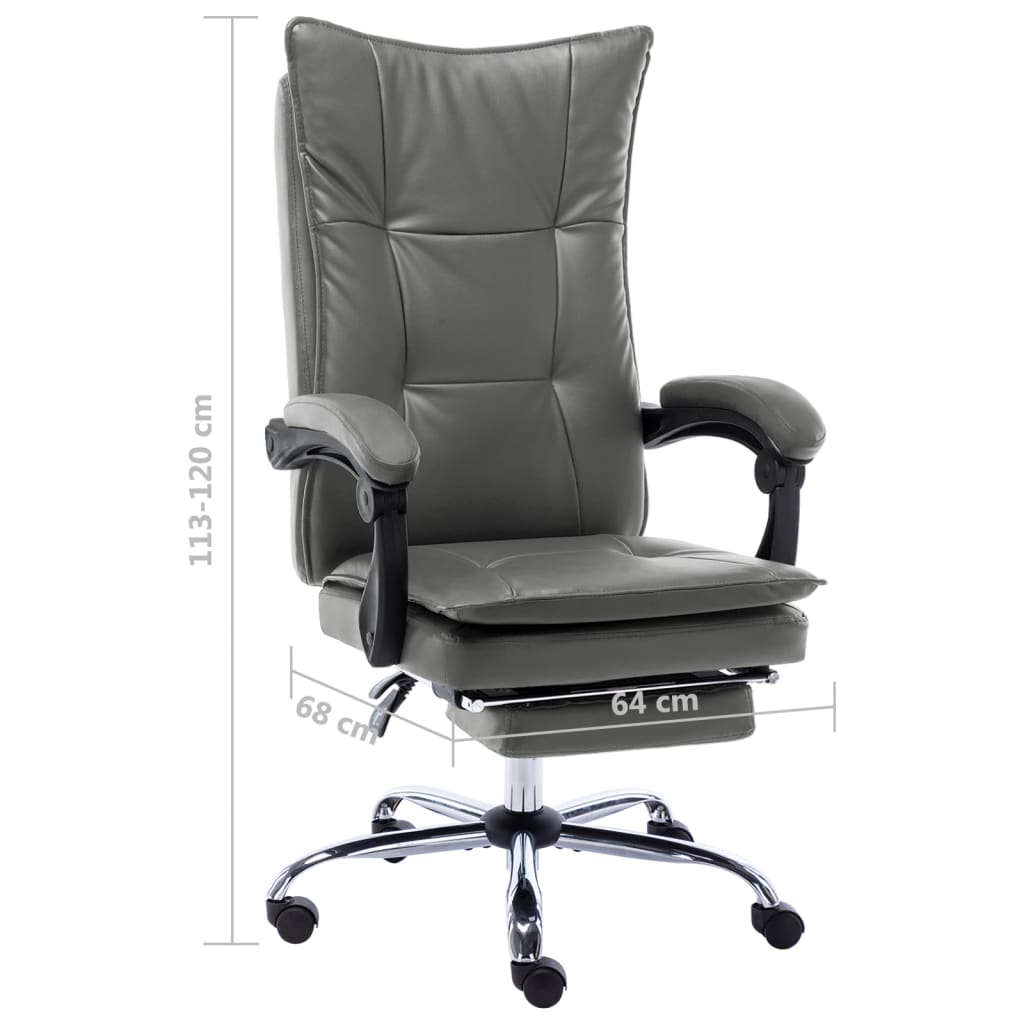 Office chair artificial leather anthracite