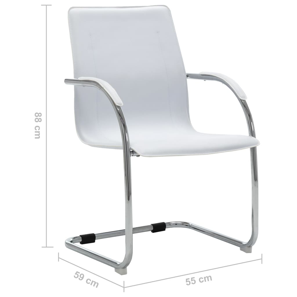 Office chair artificial leather white