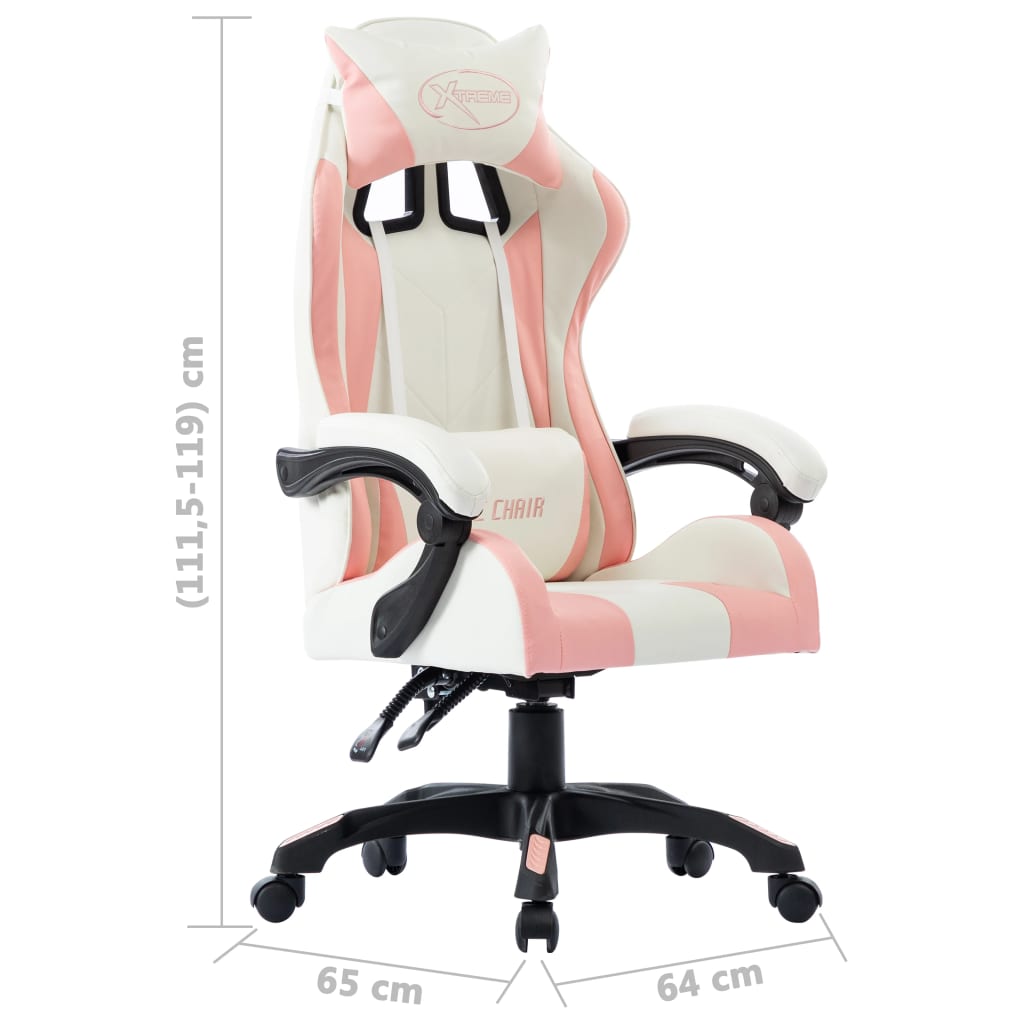 Racing seat artificial leather pink