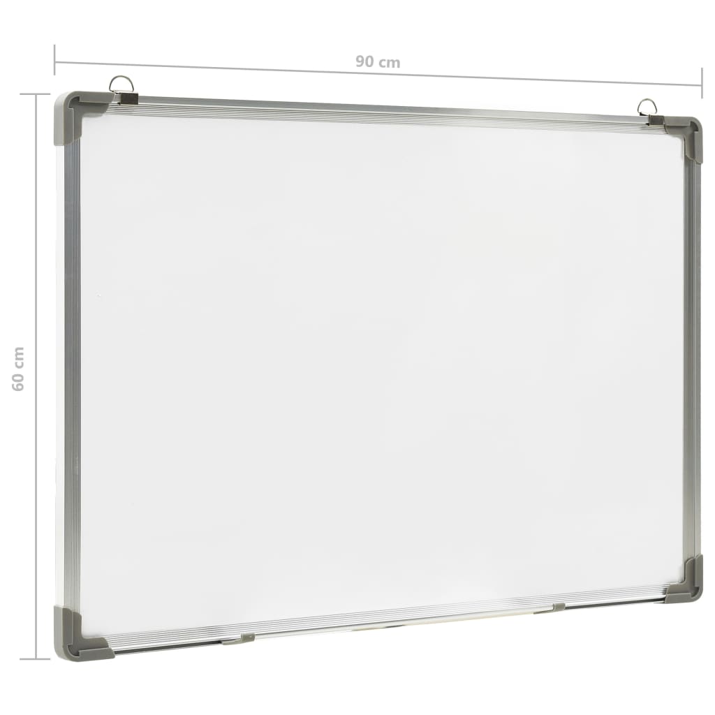 Whiteboard magnetic 90x60 cm steel white