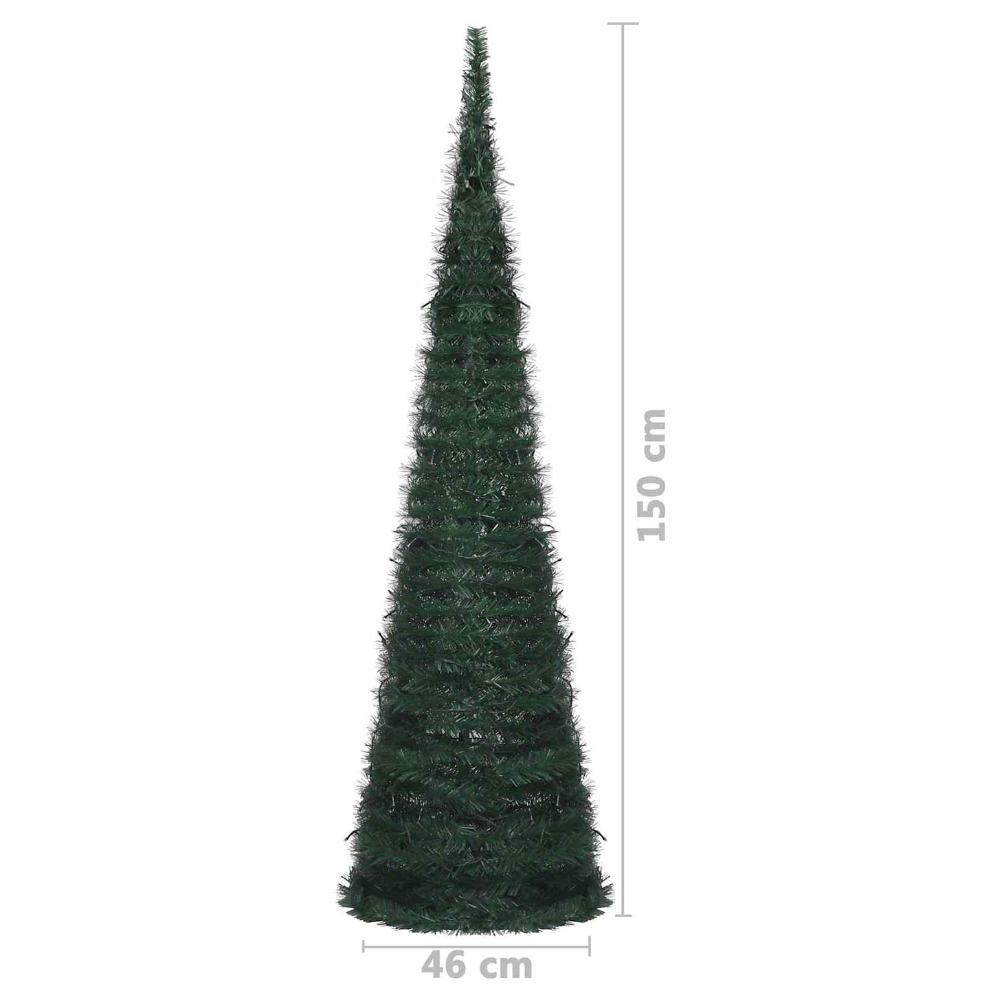 Kerstboom with LED String Lights Groen 150 x 150 cm PVC