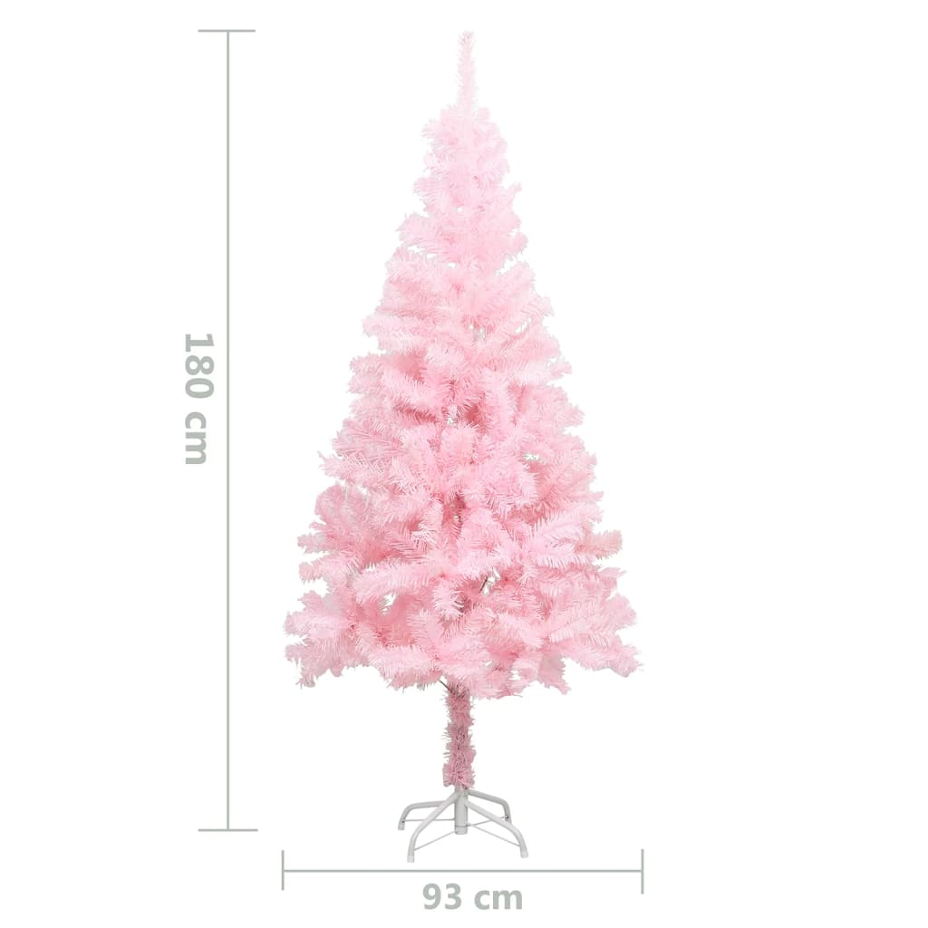Artificial Christmas tree with PVC stand pink
