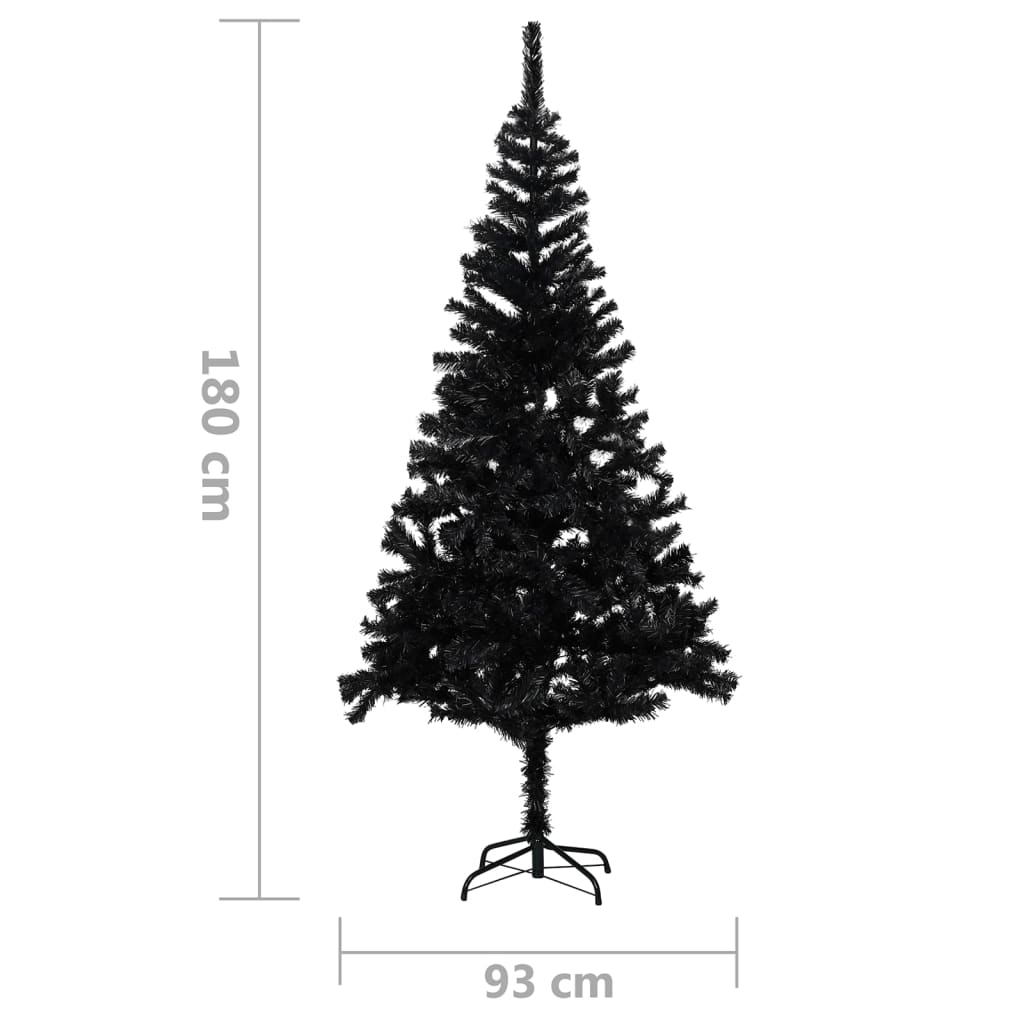 Artificial Christmas tree with black PVC standard