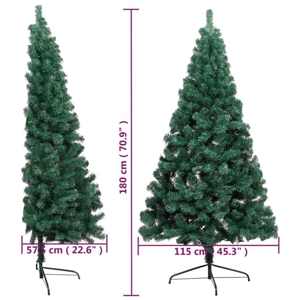Artificial Christmas tree with standard half PVC green