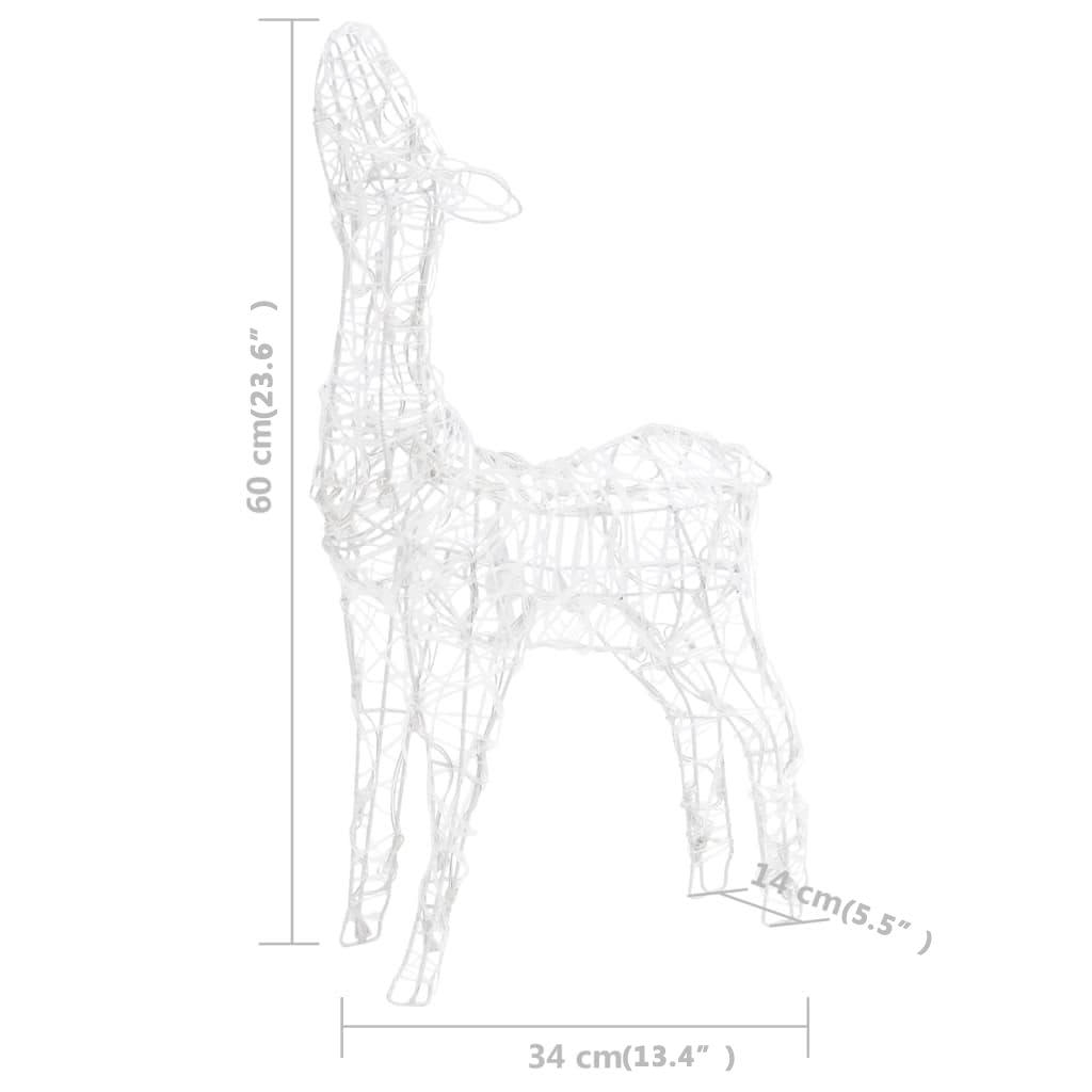 Kerstversiering rendierfamilie 160 LED's koudwit acryl