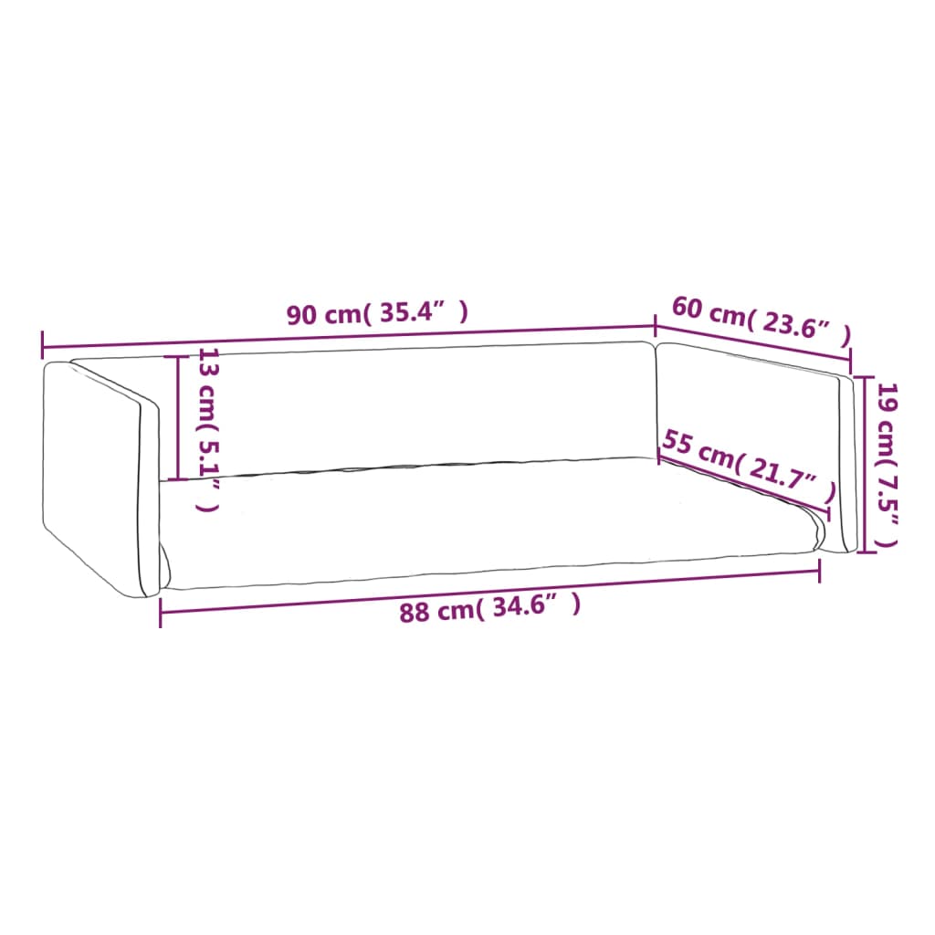 Autohondenmand linnen-look 90x60 cm lichtgrijs