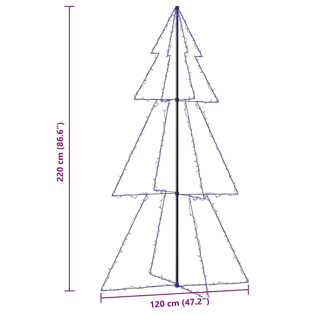Conical Christmas tree 300 LEDs indoor and outdoor 120x220 cm