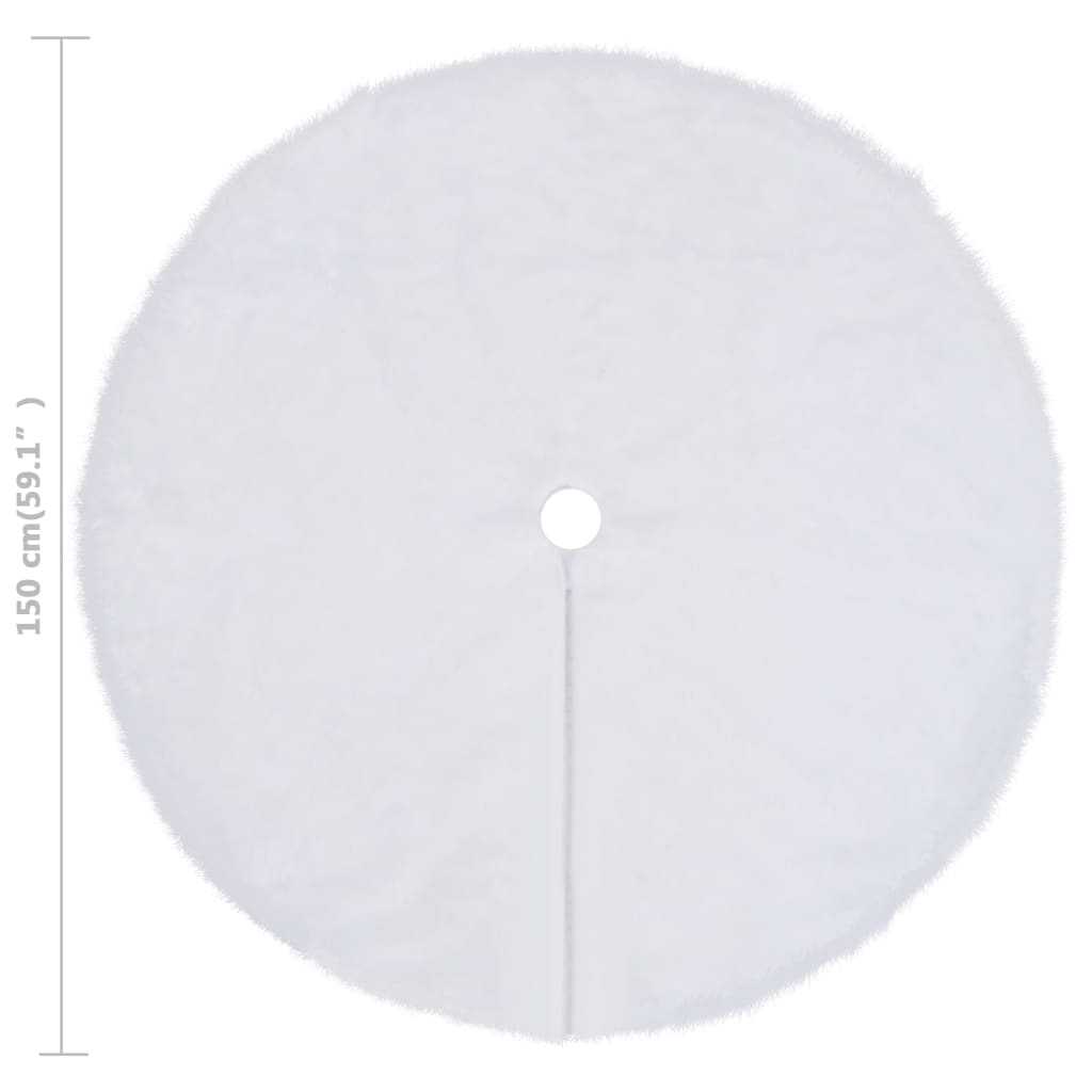 Christmas tree skirt 150 cm faux fur white
