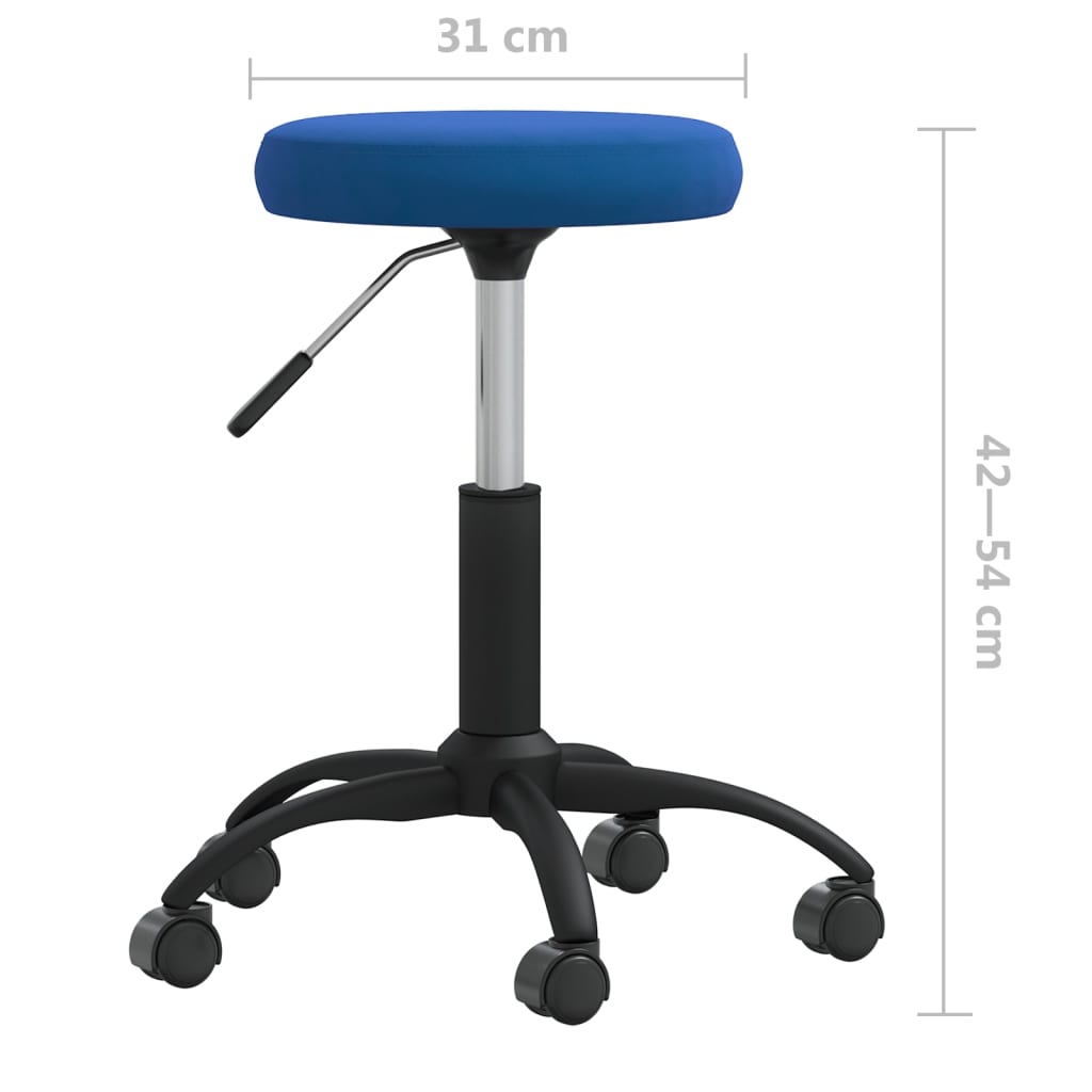 Office chair swivel velvet blue