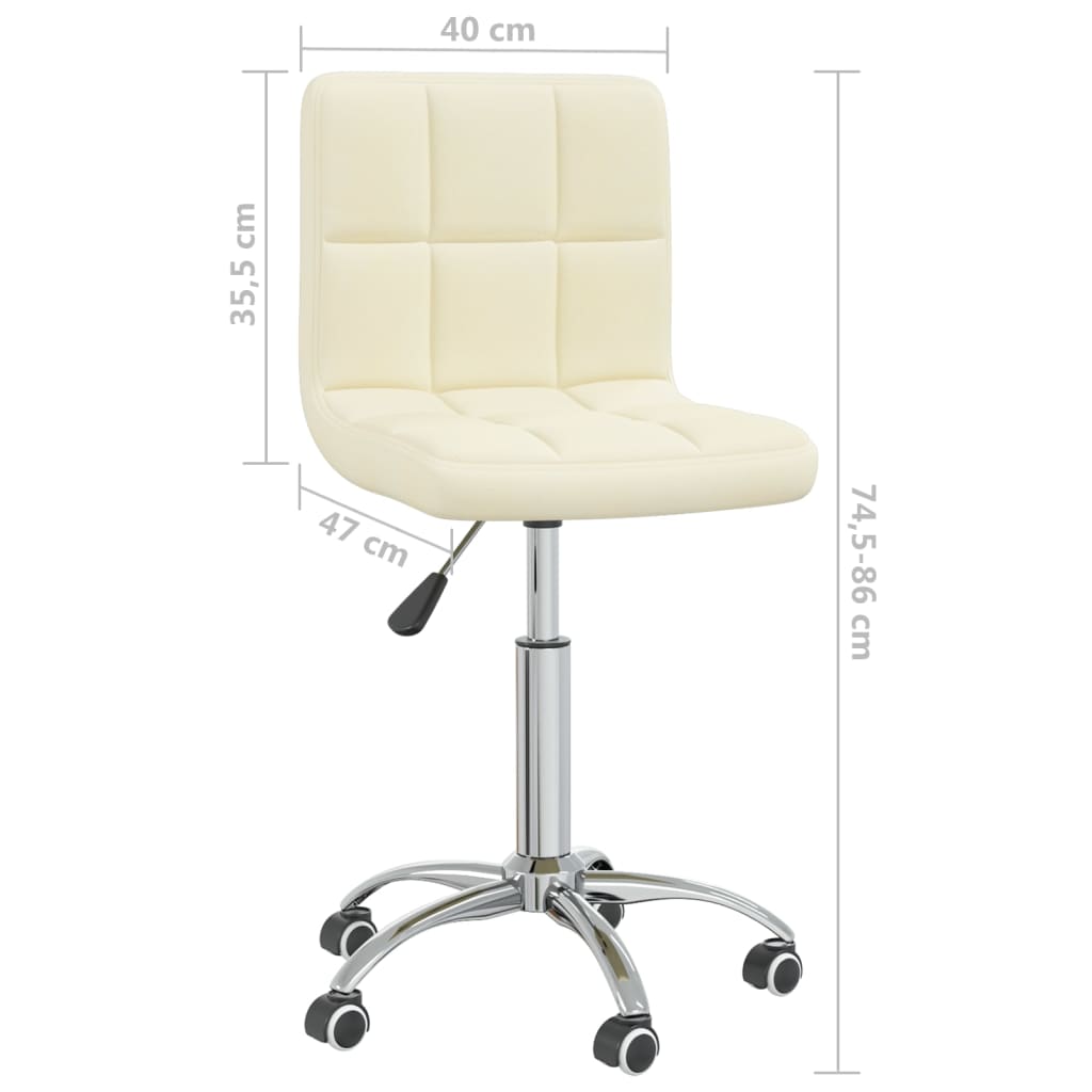 Office chair swivel fabric cream colored