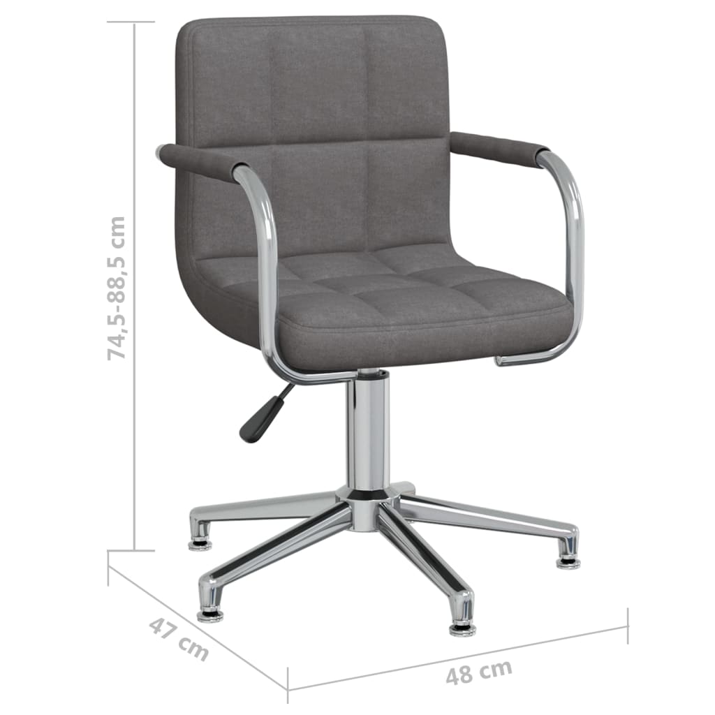 Office chair swivel fabric dark gray