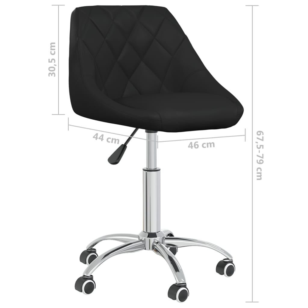Office chair swivel artificial leather black