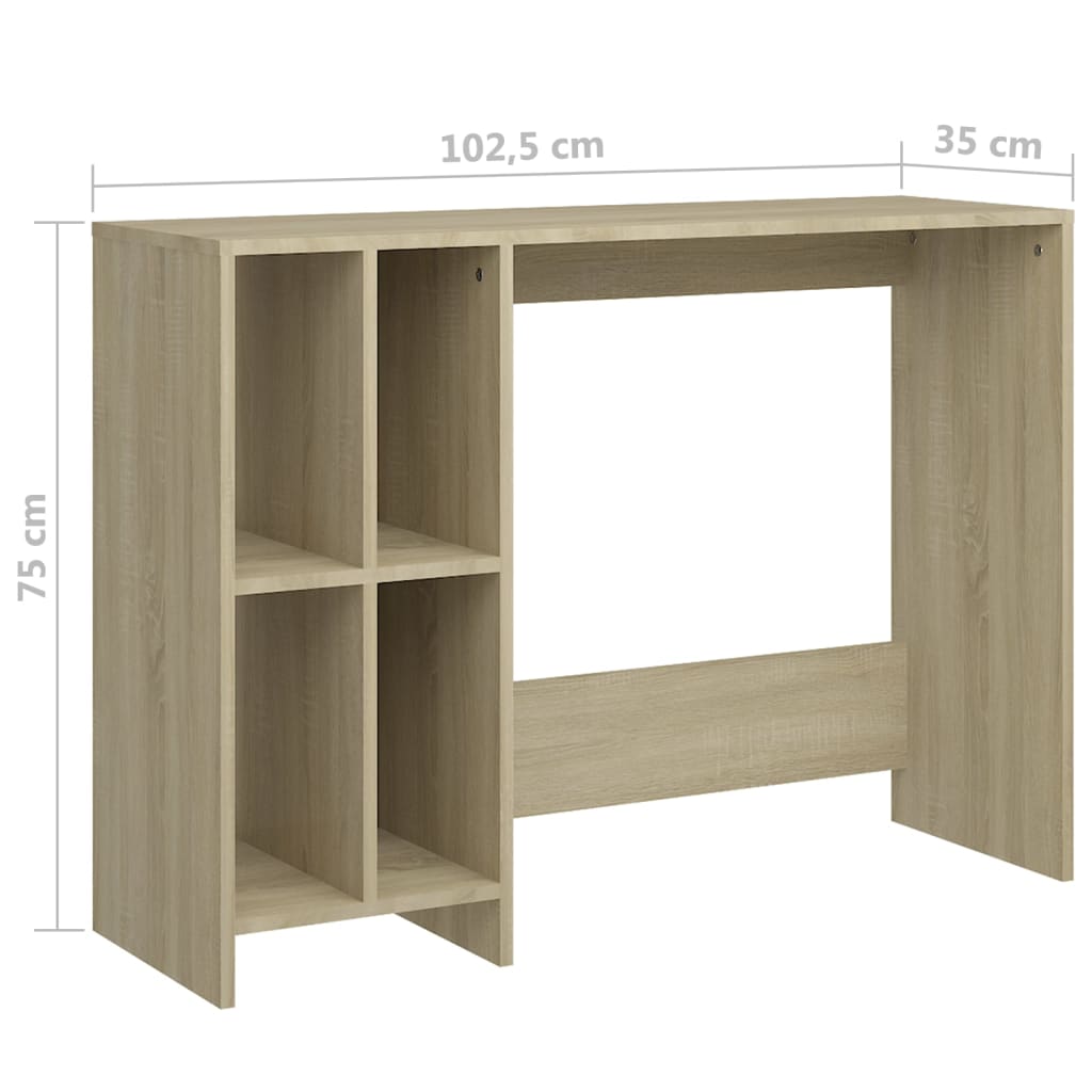 Desk 102.5x35x75 cm chipboard sonoma oak color