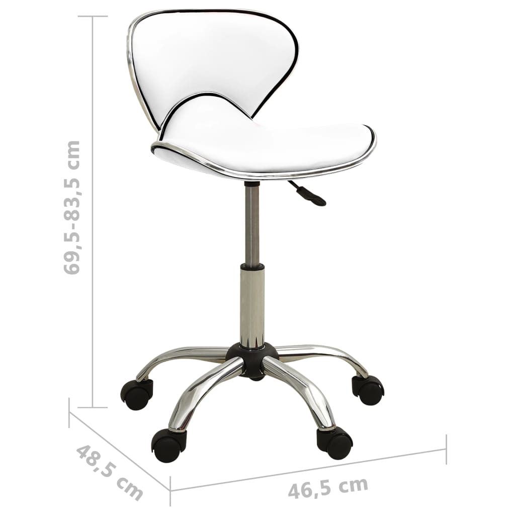 Office chair artificial leather white