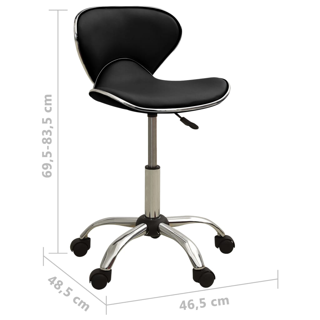 Office chair artificial leather black