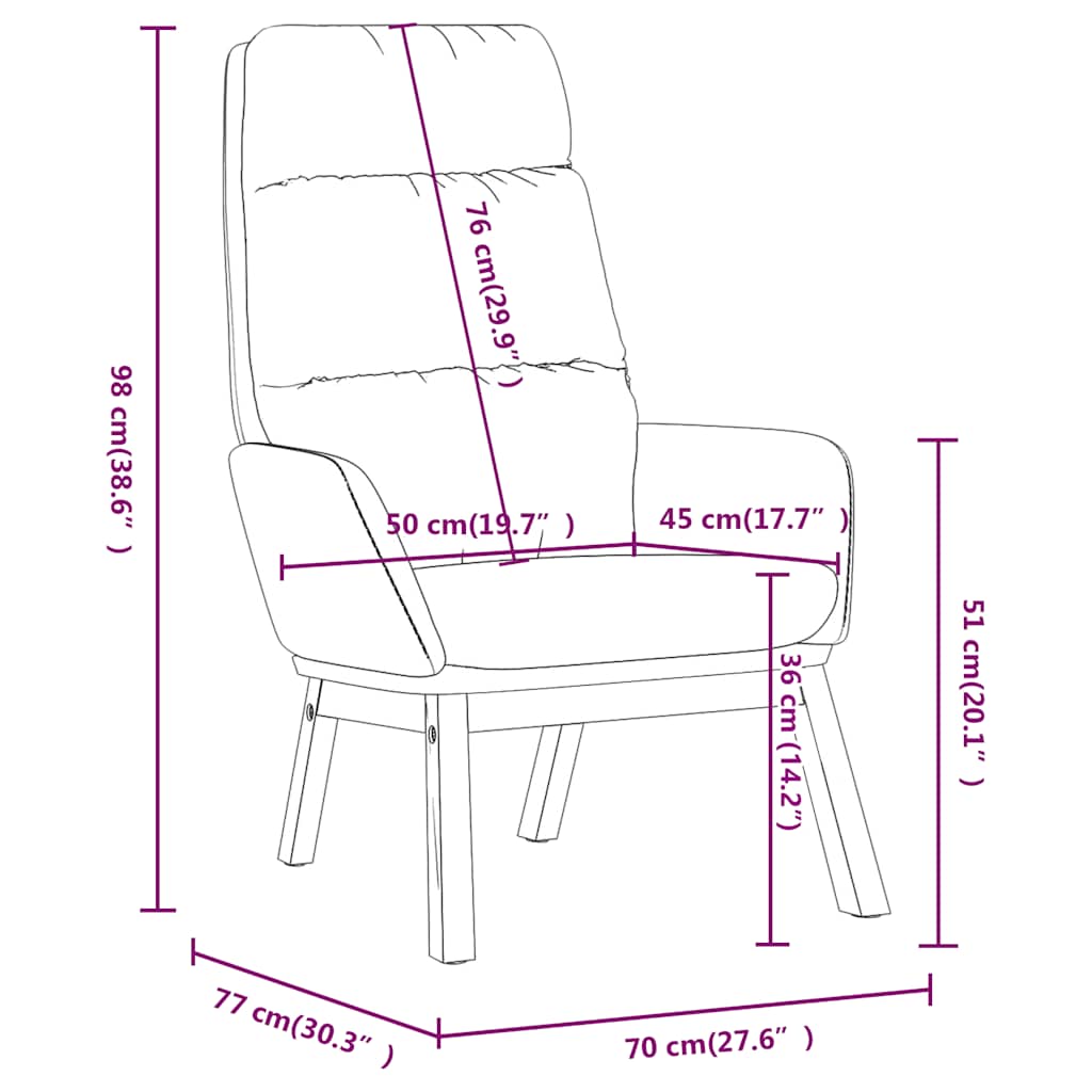 Relaxstoel stof taupe