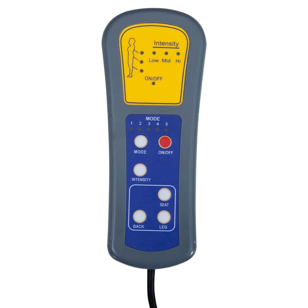 Massagestoel elektrisch kunstleer crèmekleurig