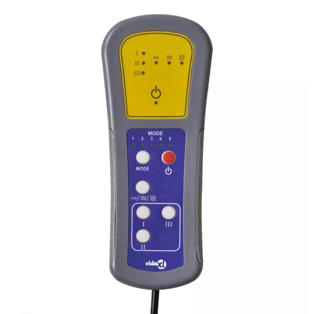 Massagestoel elektrisch kunstleer grijs