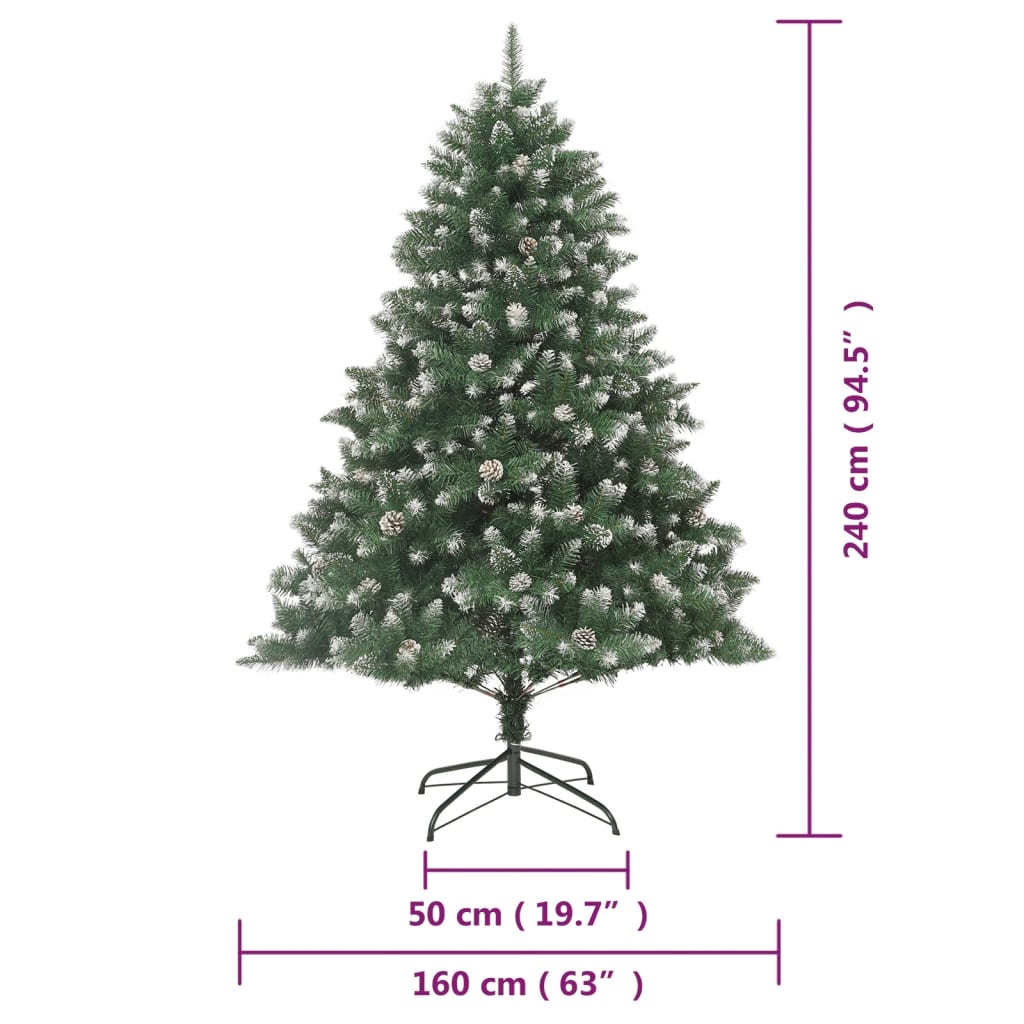 Kunstkerstboom met standaard 240 cm PVC