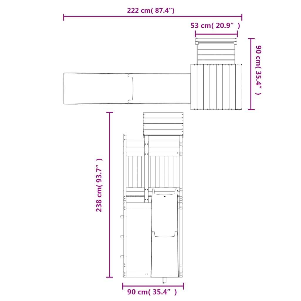Speelhuis massief douglashout