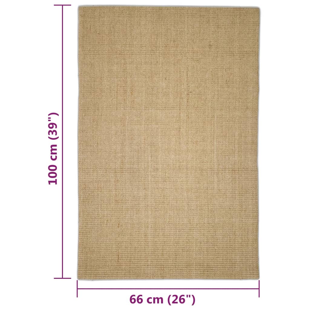 Sisal mat for scratching post 66x100 cm