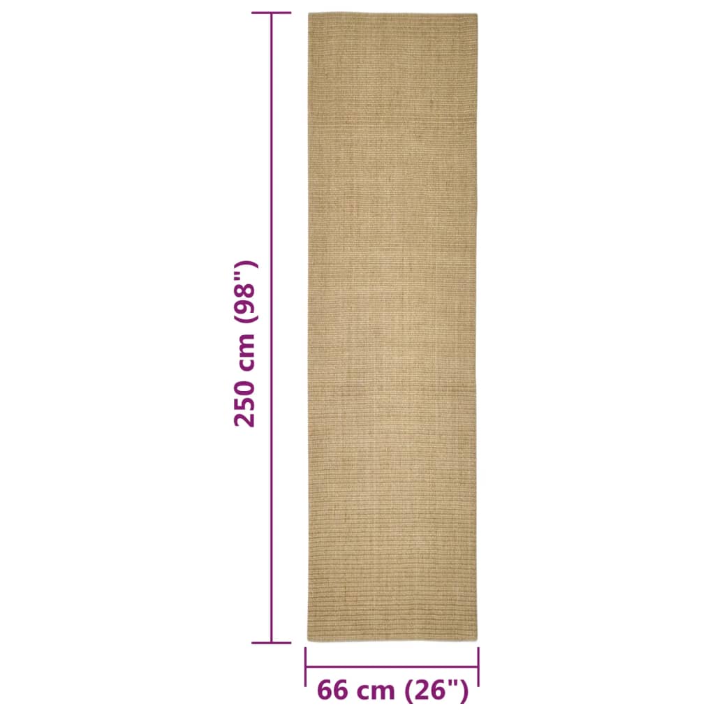 Sisal mat for scratching post 66x250 cm