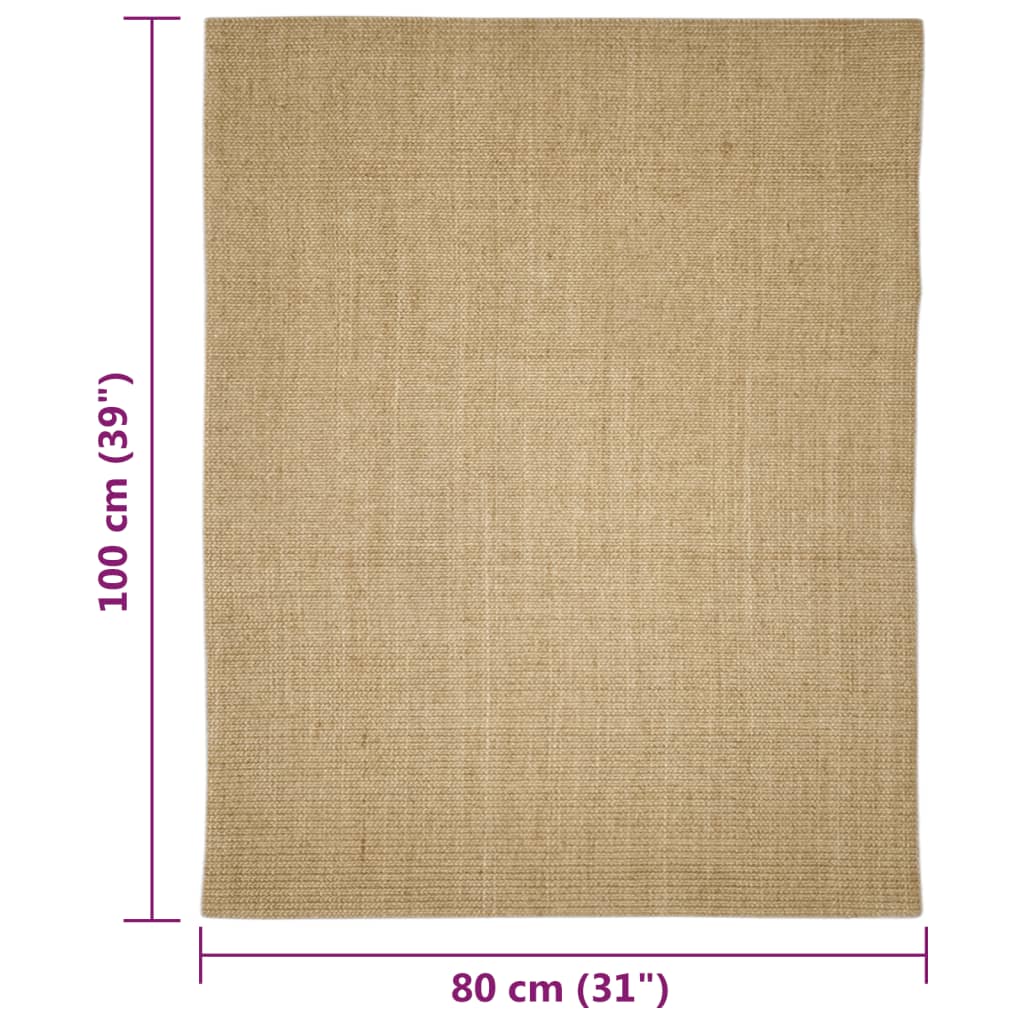Sisal mat for scratching post 80x100 cm