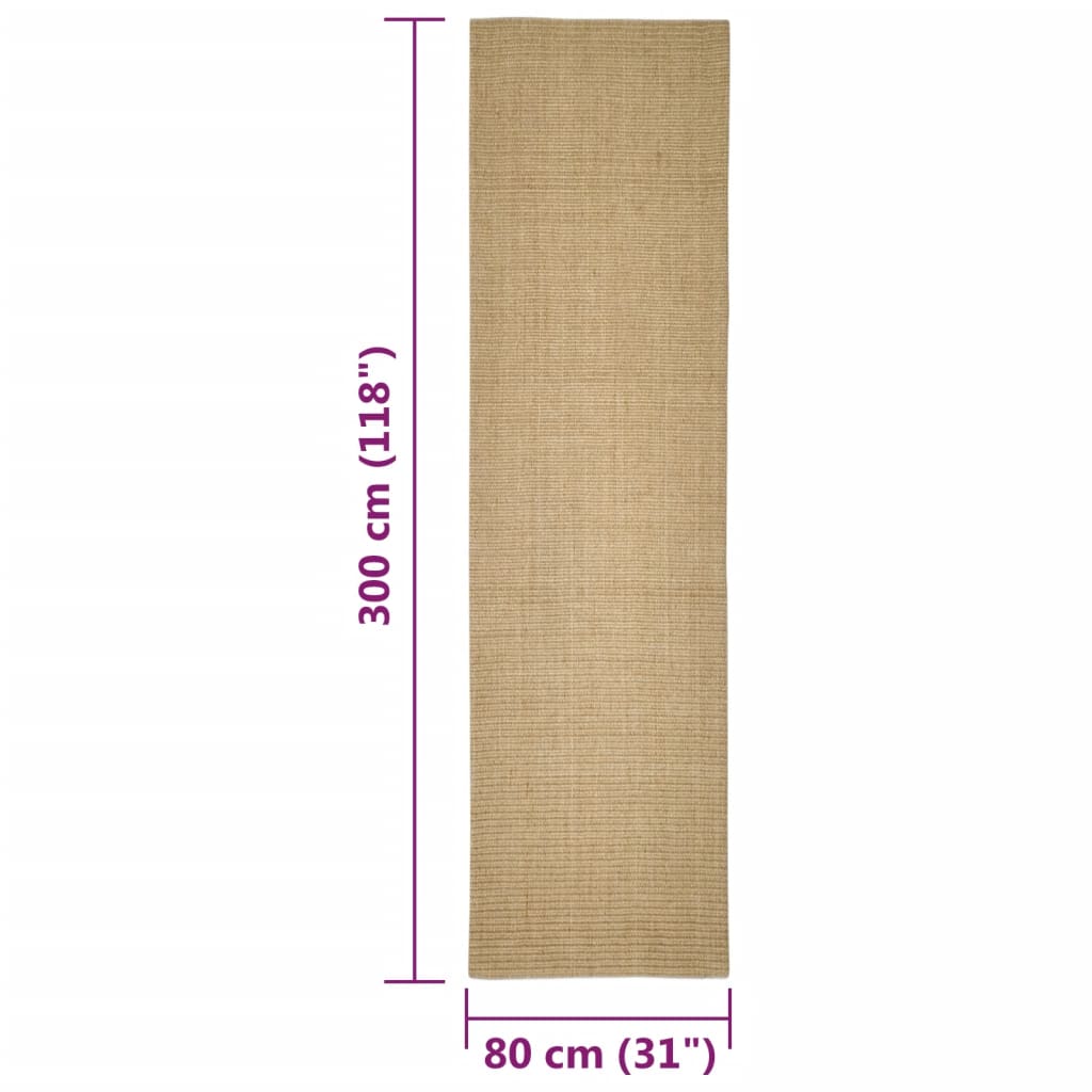 Sisal mat for scratching post 80x300 cm
