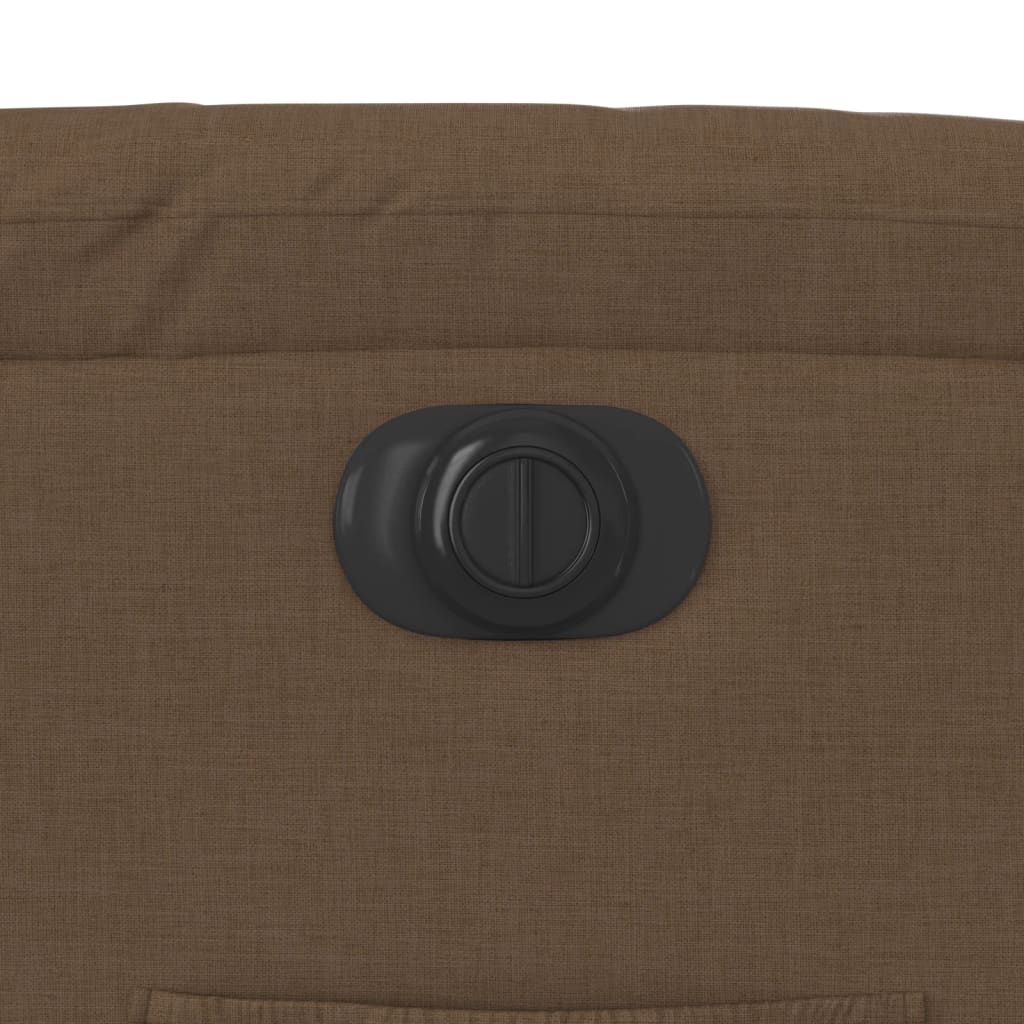 Fauteuil verstelbaar elektrisch stof bruin