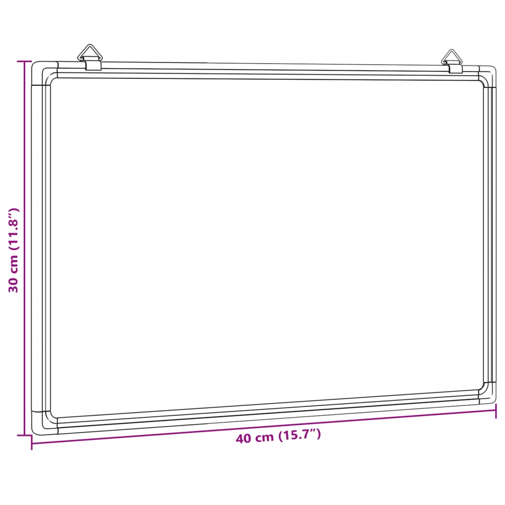 Whiteboard magnetisch 40x30x1,7 cm aluminium