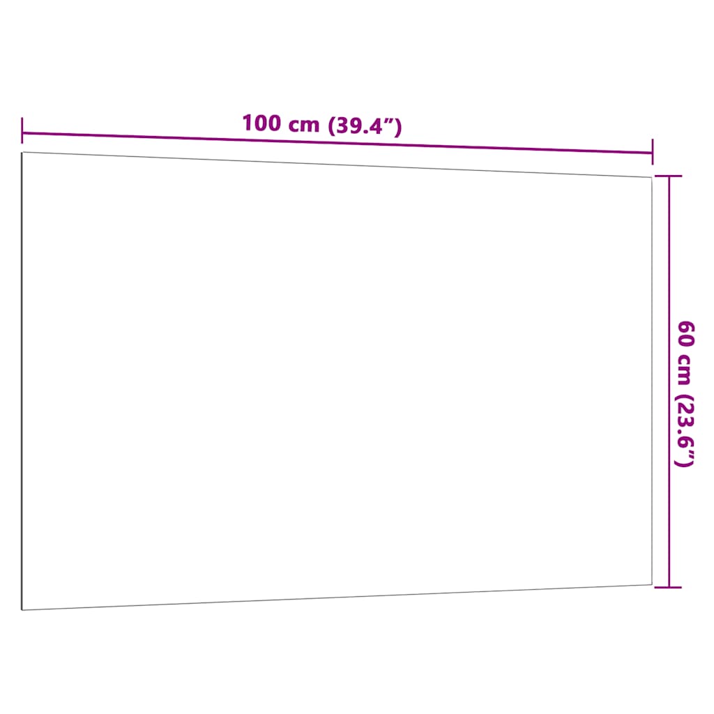 Wandmagneetbord 100x60 cm gehard glas wit
