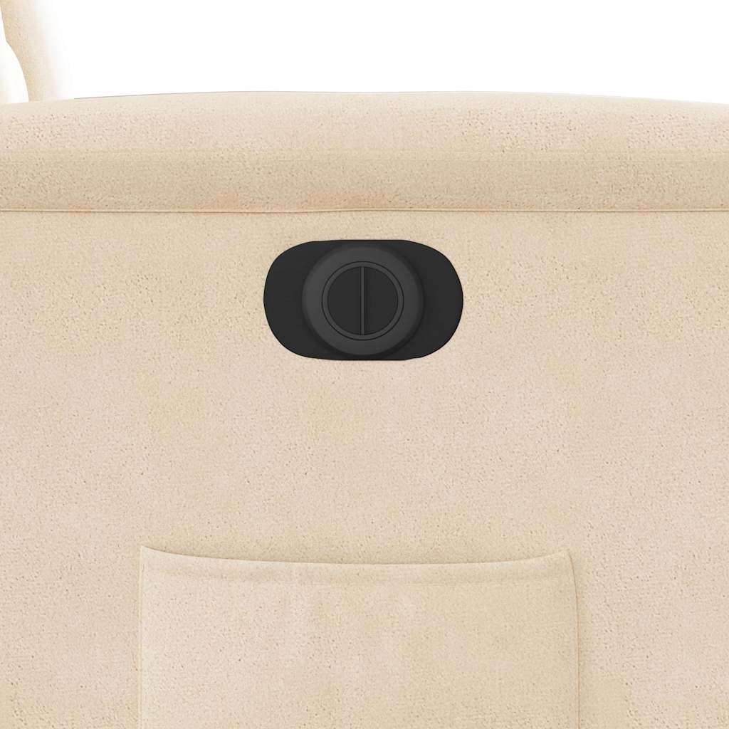 Sta-op-stoel elektrisch verstelbaar microvezelstof beige