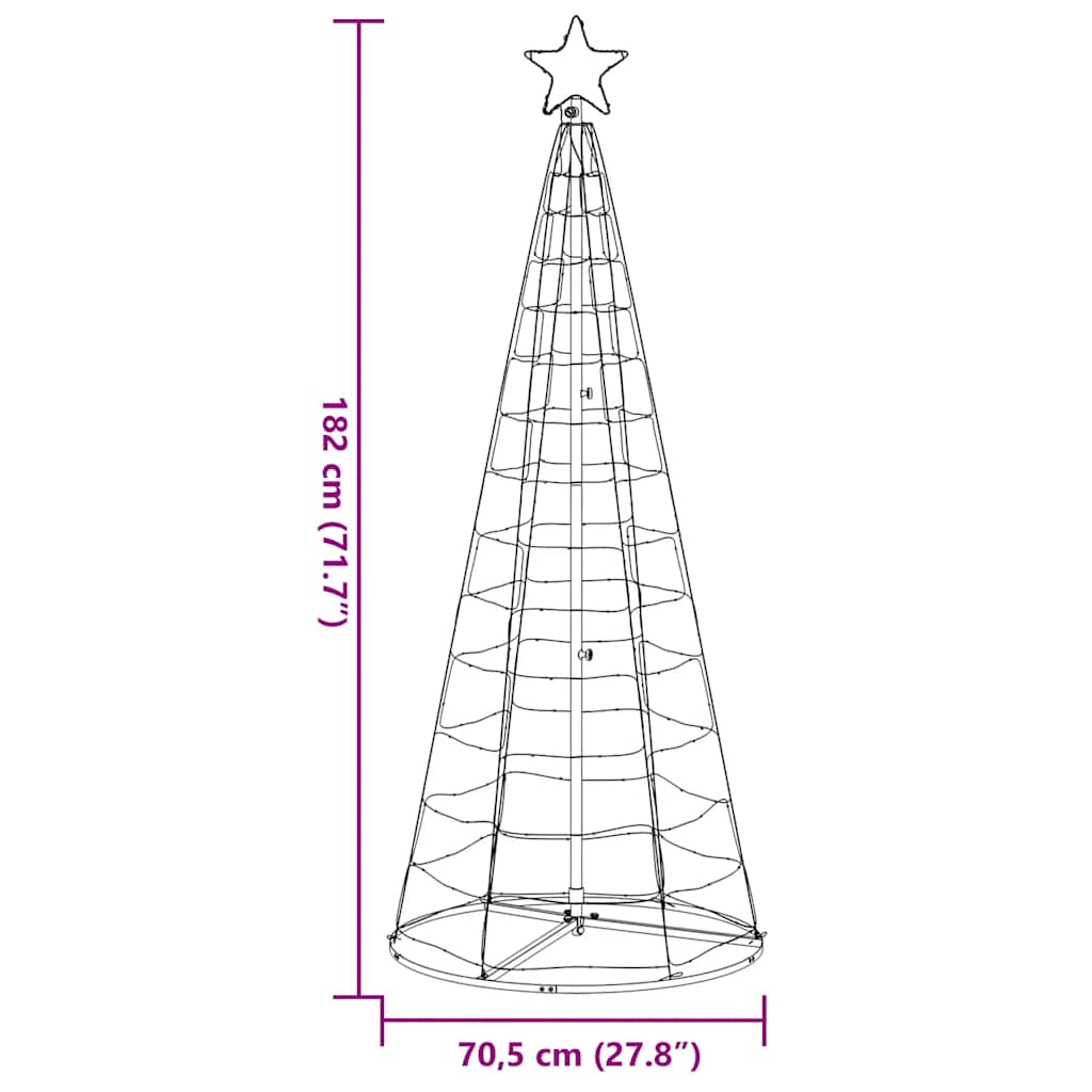 LED-kerstboom 200 LEDs warm wit 180 cm