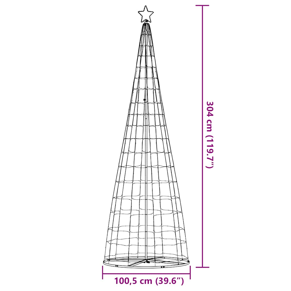 LED-kerstboom 550 LEDs koud wit 300 cm