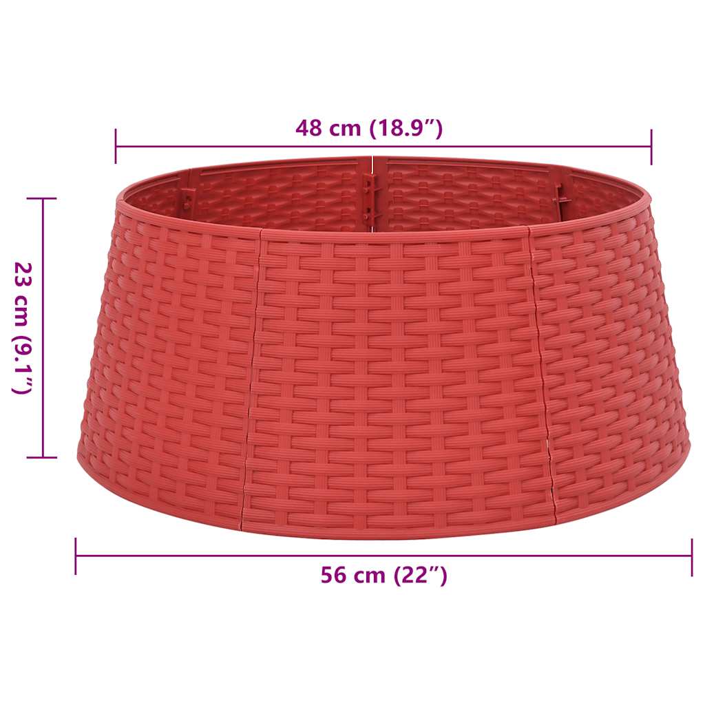 Christmas tree skirt Ø56x23 cm plastic red