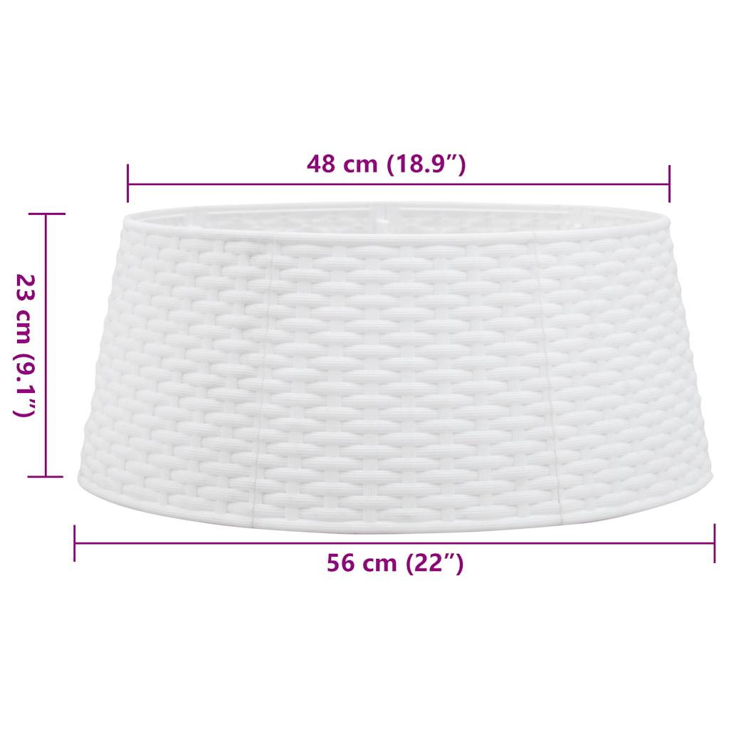 Christmas tree skirt Ø56x23 cm plastic white