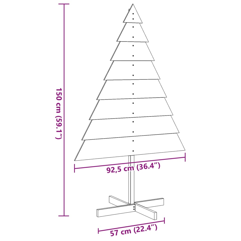 Christmas decoration Christmas tree 150 cm solid wood
