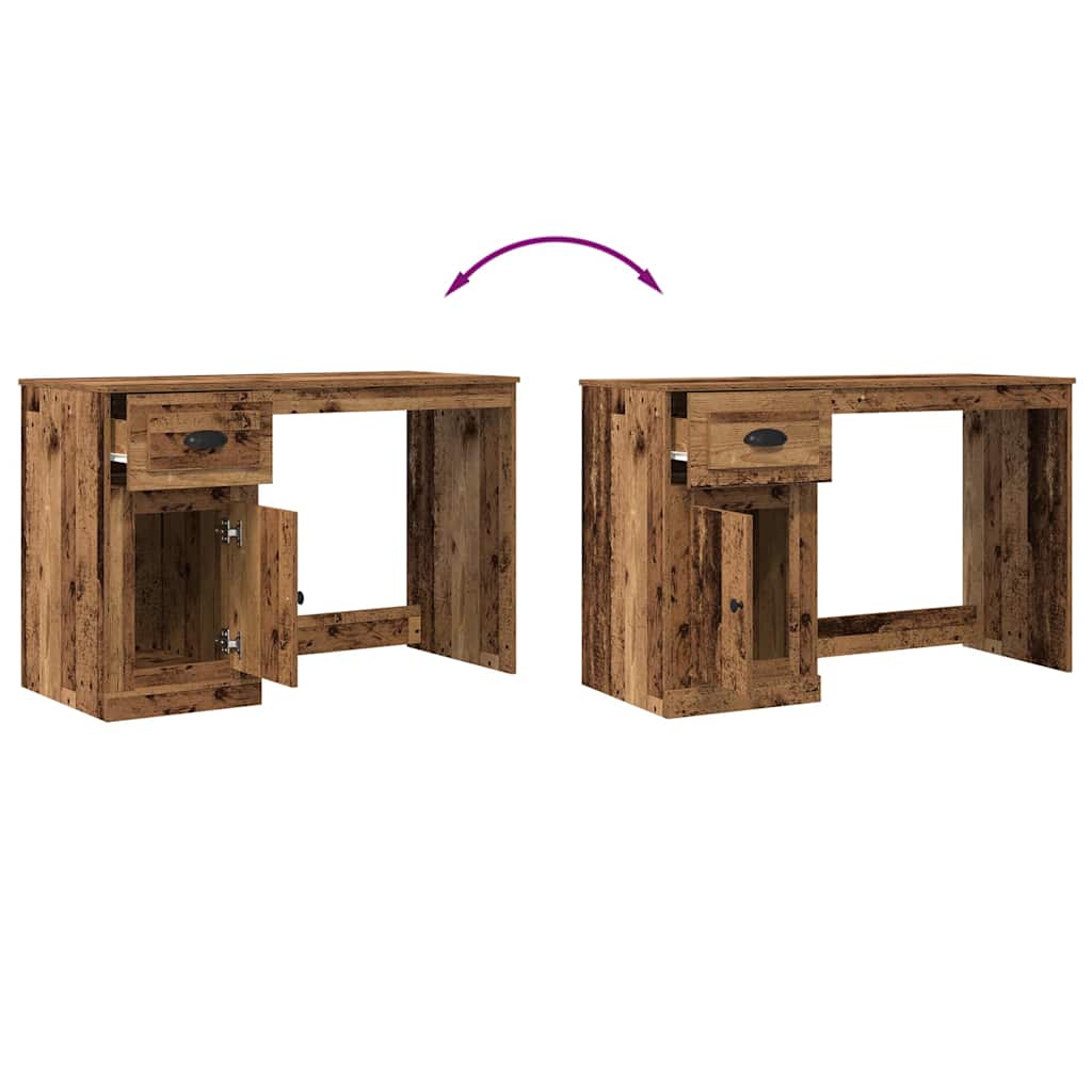 Bureau met lade Oud Hout 50 x 115 x 75 cm Bewerkt hout