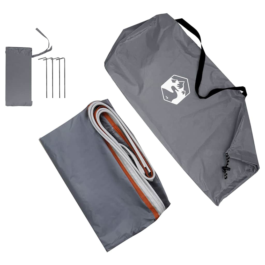 Achterkleptent met dak Grijs en Oranje 190 x 150 x 185 cm taft