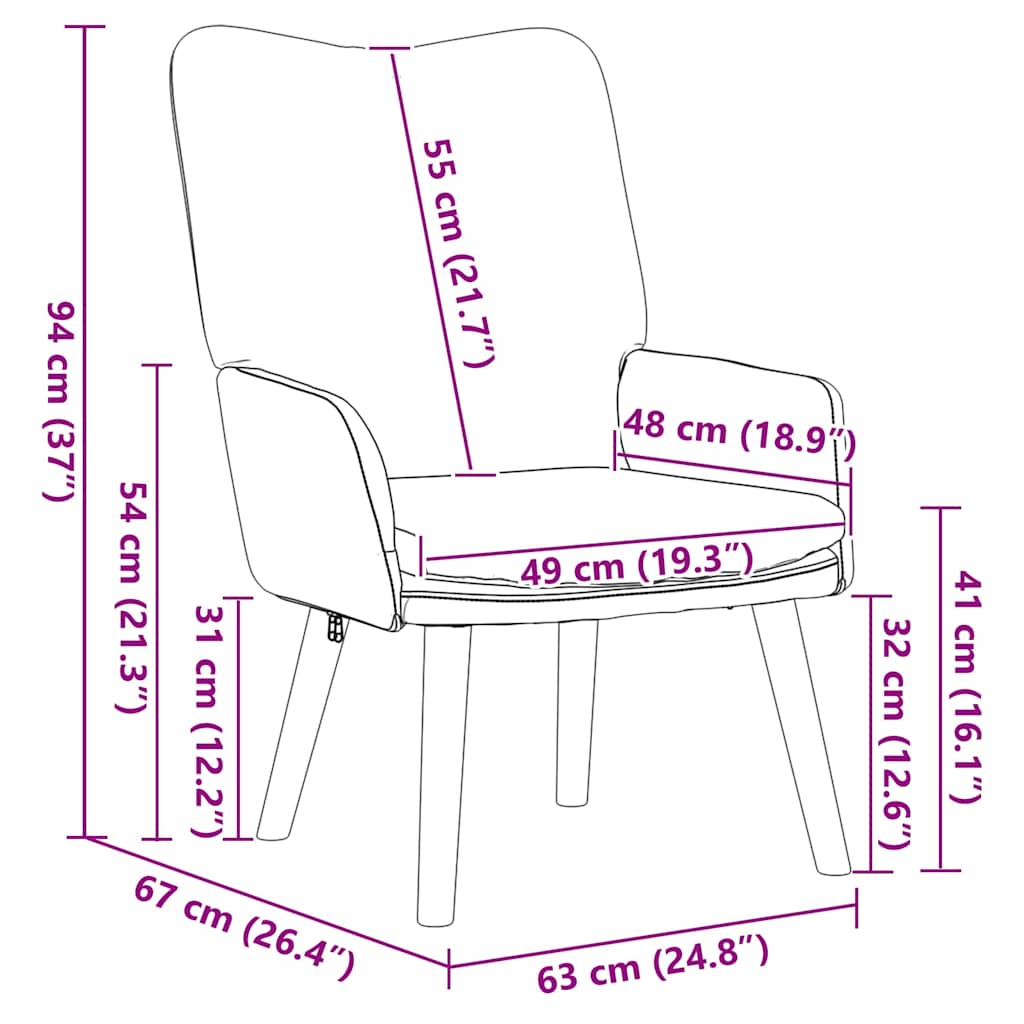 Fauteuil Jungle Groen 63 x 67 x 94 cm Stof
