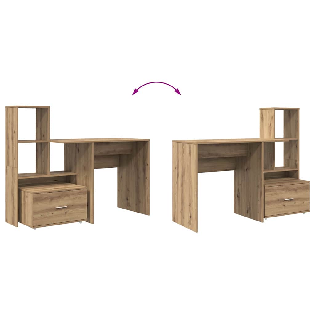 Bureau Artisan Eiken 131,5 x 50 x 106,5 cm Bewerkt hout