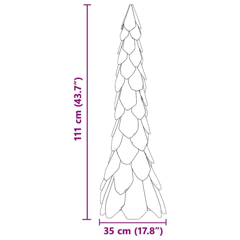 Kerstboom met standaard Bruin 110 cm Massief teakhout