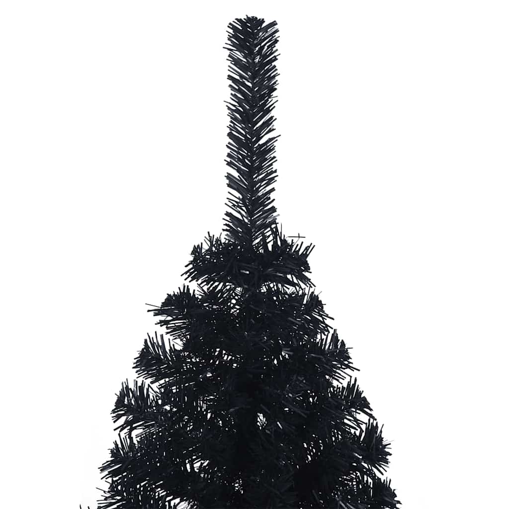 Kunstmatig Voorverlicht Kerstboom met 150 LED Zwart 120 cm PVC
