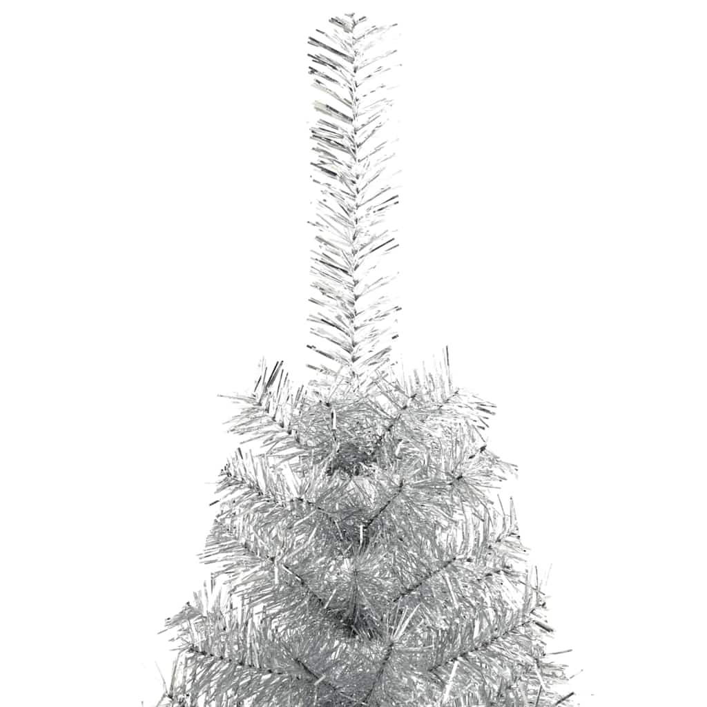 Kunstmatig Voorverlicht Kerstboom met 300 LED Zilver 210 cm PET