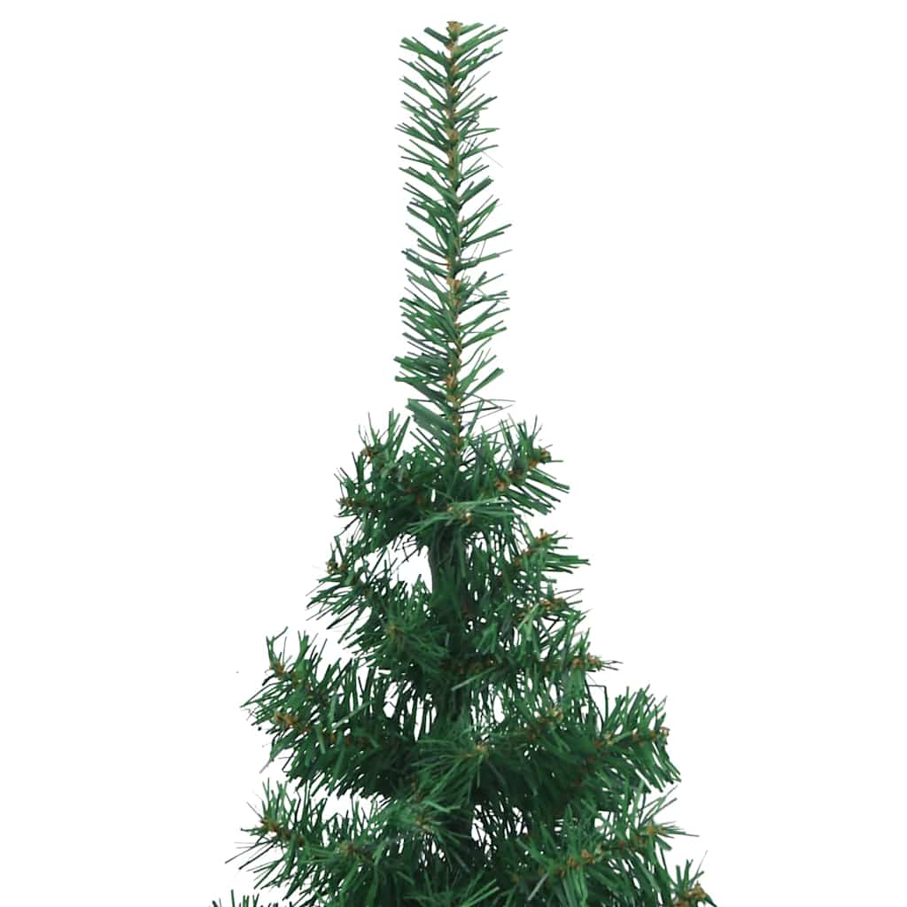 Hoek Kunstkerstboom met 300 LED Groen 180 cm PVC en Metaal